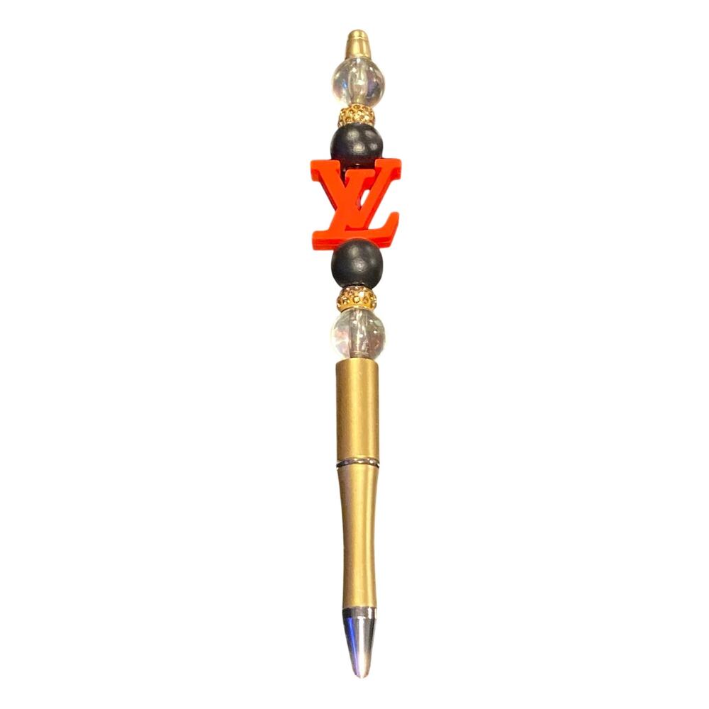 Fancy designer inspired homemade beadable pen